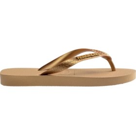 Resim Havaianas 4127244 Top Logo Metallic Parmak Arası Altın Kadın Terlik 