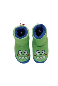 Resim JuraKids erkek çocuk panduf yeşil sevimli karakterli 