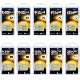 Resim Duracell 10 Numara İşitme Cihazı Pili 6 x 10'lu 