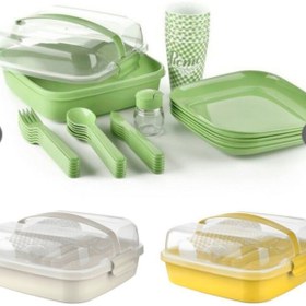 Resim Titiz Plastik Titiz Piknik Set Sarı 
