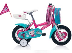 Resim Carraro Moggy 12 210h 12” 1-v Vb Pembe-beyaz-turkuaz Çocuk Bisikleti 