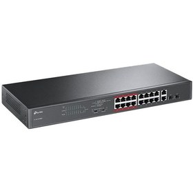 Resim TP-LINK TL-SL1218MPE JETSTREAM 10/100 MBPS 16 PORT 192W POE SWITCH + 2 PORT GIGABIT 