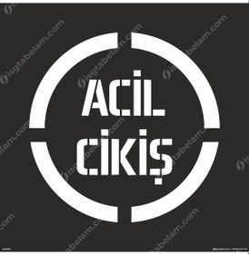 Resim Acil Çıkış Boyama Şablonu 