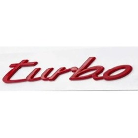 Resim Porsche Uyumlu Yazı Turbo 2 12 Cm Kırmızı 