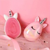 Resim 1 Adet Sevimli Unicorn Şeklinde Saç Fırçası, Saç Derisi Masajı Saç Tarak, Tüm Saç Tipleri İçin Taşınabilir Tarama Saç Şekillendirme Aracı 