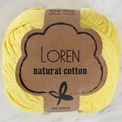 Resim Loren Natural Cotton Pastel Sarı El Örgü İpi - R086 - 33915 