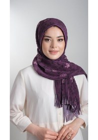 Resim Hürrem Bone Mürdüm Pratik Hazır Geçmeli Tesettür Eşarp Kesik Elyaf Piliseli Ç (553629984) Mürdüm 