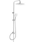 Resim Punto Plus 3S Krom Tepe Duş Banyo Kolonu Seti A45739 2 Yıl Garanti, Ayarlanabilir Tepe Duşu, Spiralli El Duşu