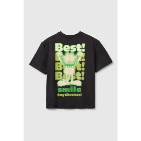 Resim United Colors Of Benetton Erkek Çocukgarfield Baskı Detaylı Yuvarlak Yaka T-Shirt Antrasit 6-14 Yaş 