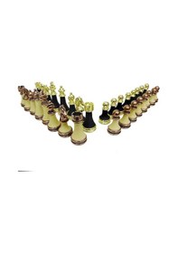 Resim Satranç Taşı Zamak Polyester Krem Siyah 