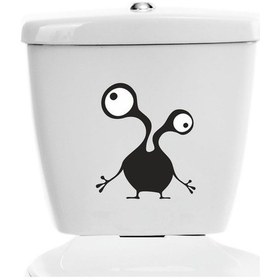Resim Wc Klozet için Uzaylı Sticker Yapıştırma Model1 