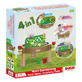Resim Dolu Bahçe Kum Su Aktivite Masası 4in 1 
