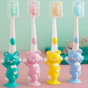 Resim Sevimli Karikatür Tavşan Tasarımı ile Gençlerin Yumuşak Kıl Duş Fırçası - 4 Renk (Mavi, Pembe, Sarı, Açık Mavi) | Hassas Diş Eti ve Dişler için Nazik | Kolay Temizlik ve Bağlama Oyunu için Dayanıklı Mikrofiber Fırça 