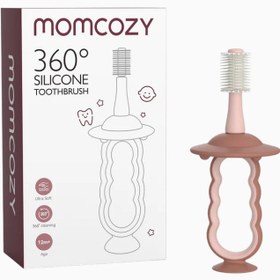Resim 360° Silikon Bebek Diş Fırçası Güvenli Tasarım - Pembe 