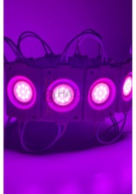 Resim 12 Volt 2.4 Watt Tekli Su Geçirmez Modül Led Pembe (10 Adet) 