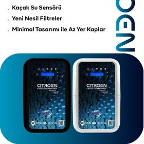 Resim Dijital Pompalı 6 Filtreli Alkali Ph 9 Su Arıtma Cihazı Beyaz 