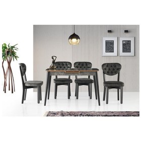 Resim Sweethomemasasandaly Milano Mdf Aris Masa +4 Adet Gala Sandalye Takım 