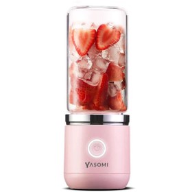 Resim Yasomi Taşınabilir Kablosuz Şarjlı Cam Smoothie El Blenderi Yeşil ( Türkiye Garantili) 