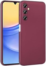 Resim Zore Galaxy ile uyumlu A15 Kılıf Zore Premier Silikon Kapak Mürdüm 