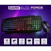 Resim DARKY DARK ELİTE FORCE GKM1000 KABLOLU OYUNCU KLAVYE MOUSE SET 