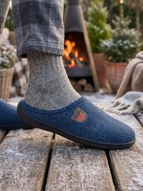 Resim Gezer Erkek Kışlık Rahat Taban Ev Bahçe Terlik 