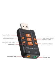 Resim Genel Markalar Yeni Nesil 8.1 USB Ses Kartı Virtual Sound 3D Usb Harici Ses Kartı Chipli Versiyon Kablosuz Ses Kart 
