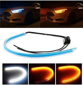 Resim Kayar Sinyalli Led Gündüz Farı Şerit Lamba Selamlamasız Beyaz-tur 