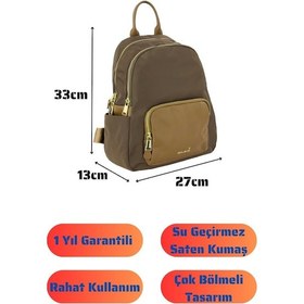 Resim Bolsas Saten Kumaş Kadın Sırt Çanta Kahve 1048 Kahve Kahverengi 