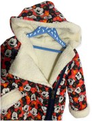 Resim happykds123 Çocuk Mont,mickey Mause Desen,3 Iplik Pamuk Kumaş,içi Komple Kuzu Peluş,soğuğa Ve Rüzgara Dayanıklı 
