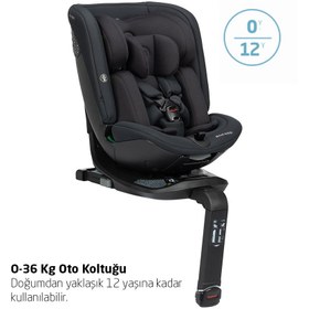 Resim Maxi-Cosi Spinel 360 Plus i-Size Dijital Göstergeli Dönebilen Yatabilen Isofix'li 0-36 kg Oto Koltuğu Authentic Black 