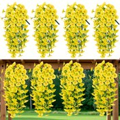 Resim 4 Paket Asılı Sabah Güneşi Yapay Çiçekler, Dış Mekan Yapay Çiçekler, Ev Dekorasyonu, Teşekkür, Parti, Bahçe, Veranda, Korkuluk, Bahçe, Fotoğrafçılık, Doğum Günü Hediyesi, Paskalya, Anneler Günü, St. Patrick Günü vb. için Mükemmel - Sezonal Dekorasyon için Bahar Çiçekleri için Mükemmel 