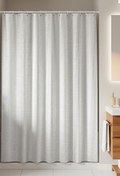 Resim Tropik Mermer Desen Banyo Perdesi Polyester Kumaş C Halkalı Duş Perdesi Yerli Üretim Banyo Küvet Perdeleri 