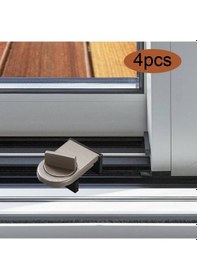 Resim Didadodo Sürgülü Pencere Kilidi Kilitli Pencere Durdurucu, 4 Parça Suntek 