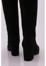 Resim Dgn 5401 Kadin Fermuarli Topuklu Çizme 5401-2131-R1680 Siyah 