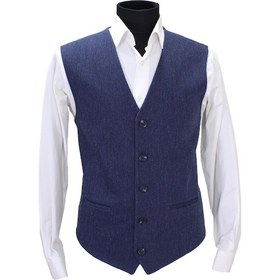 Resim Mentor Regalo Erkek Yelek V Yaka Lacivert Balıksırtı 50465 