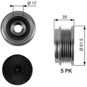 Resim GATES OAP7076 Alternator KasnagiUyumlu 