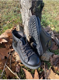 Resim Lento Hakiki Deri Outdoor-trekking Bot Fermuarlı Siyah 