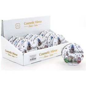 Resim Periboia Taşlı İstanbul Tasarımı El Aynası Kalın Model 8 