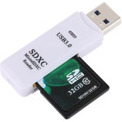 Resim 2'de 1 Usb 3.0 Kart Okuyucu, Süper Hız 5gbps, Sd Kart / Tf Kartı Destek Beyaz 