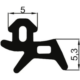 Resim Pvc Kapı-Pencere Kasa Kanat Contası Pimapen Fitili Pak-05 10 M Siyah 