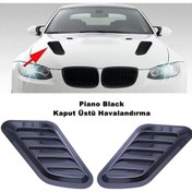 Resim Araç Kaput Üstü Havalandırma Izgarası Piano Black Sağ-Sol 2 Adet Kaliteli - Caraks 