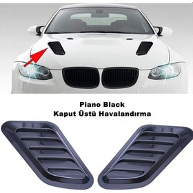 Resim Araç Kaput Üstü Havalandırma Izgarası Piano Black Sağ-Sol 2 Adet Kaliteli - Caraks 