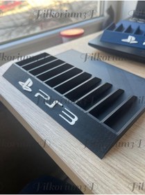 Resim Filkorium3D Playstation 3 Oyun Tutucu Stand - Oyun Standı PS3 Yazılı Ve Uyumlu - 10 Oyun Kapasiteli PS3 