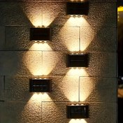 Resim 6 LED Sel Lambası Duvar Lambaları - Enerji Verimli, Güneş Enerjili, Yarı Yıkama Montajı, PVC Gölgelik Metal Yapı, Dış Mekan ve İç Mekan Aydınlatması İçin İdeal, Dış Mekan Duvar Lambaları | Modern Duvar Lambaları | Dayanıklı Metal Lambalar, Dış Mekan Duvar Lambaları 