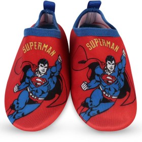 Resim Superman Baskılı Tabanlı 26-30 Numara Deniz Ayakkabısı - Kırmızı - Kırmızı / 26 Numara 