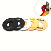 Resim 2 adet HARPFEAS Plastik Gitar Toggle Switch Washer Seti - Ritim ve Tiz Ayarı Kontrol Yüzükleri için Epiphone Les Paul Elektrikli Gitar 