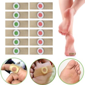 Resim 12/24 adet Kırmızı/Yeşil Kombin Paketi Ayak Bakım Pedleri Parmak ve Ayak Eklemleri için Yama Pedleri Ayak Bakımı Etiketleri Parmak ve Ayak Bakımı Yama Pedleri 