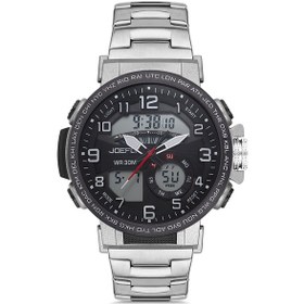 Resim Joefox Analog Digital Çelik Kordon Erkek Gümüş Kol Saati jf10006 