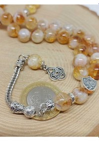 Resim Yasamtohumu Sitrin Taşı Açık & Koyu Karışık Renk 33lük Tesbih 10mm 45954 Çok Renkli 