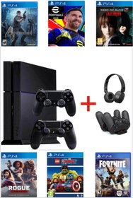 Resim Sony Playstation 4 500 Gb +Yenilenmiş + 2. Ps4 Kol+ 15 Dijital Oyun + Kulaklık ve Kol Şarj Standı Hediye 